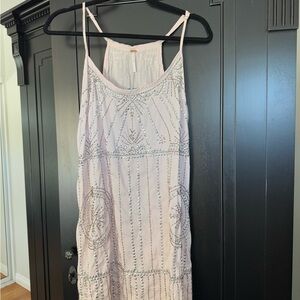 Elegant Beaded Dress in Light Pink